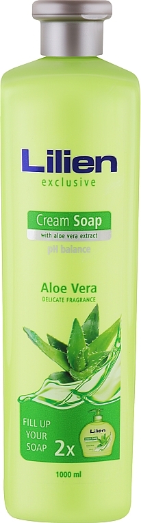 Жидкое крем-мыло "Алоэ вера" - Lilien Aloe Vera Cream Soap (сменный блок) — фото N1