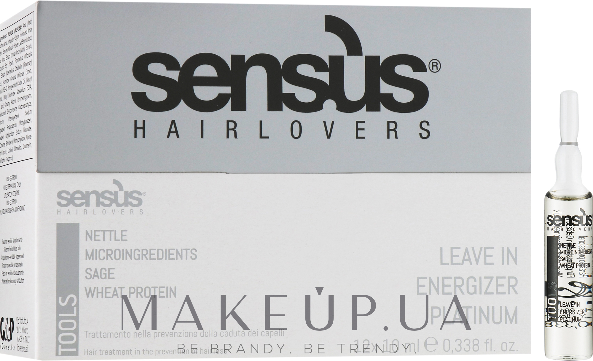 Ампулы против выпадения волос - Sensus Tools Leave-In Energizer Platinum — фото 12x10ml