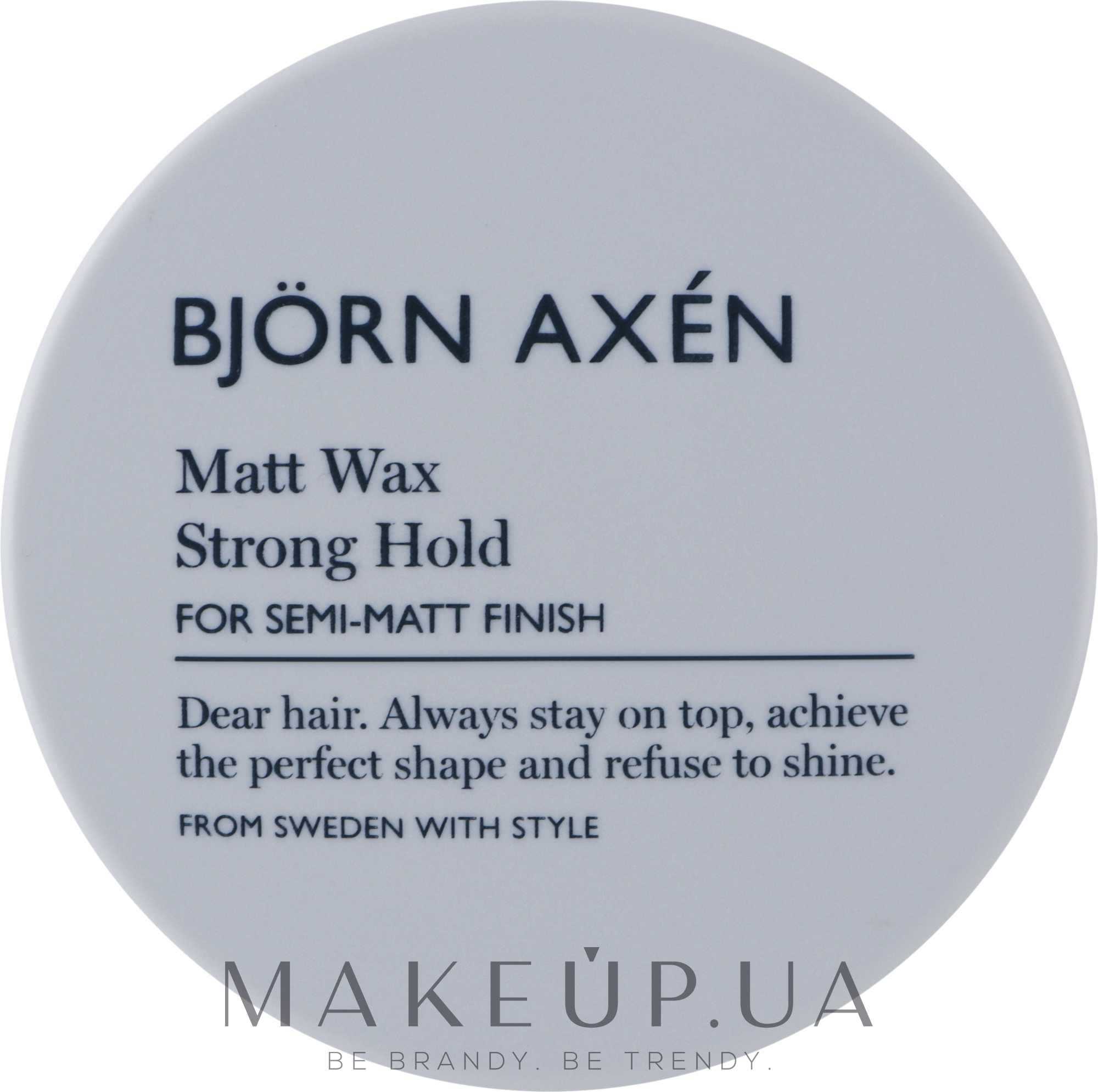 Матовый воск для волос - BjOrn AxEn Matt Wax Strong Hold — фото 80ml