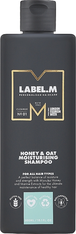 Шампунь для волосся з медом і вівсом - Label.m Cleanse Honey & Oat Shampoo — фото N1