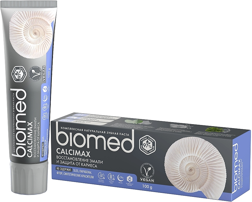 Укрепляющая зубная паста "Кальцимакс" - Biomed Calcimax — фото N1