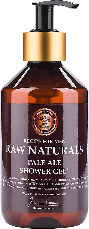 Гель для душа - Recipe For Men RAW Naturals Pale Ale Shower Gel — фото N1