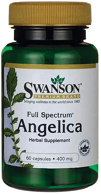 Харчова добавка "Дудник лікарський", 400 мг - Swanson Full Spectrum Angelica Root — фото N2