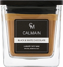 Ароматична свічка "Чорний і білий шоколад" - Calmain Candles Black & White Chocolate — фото N1