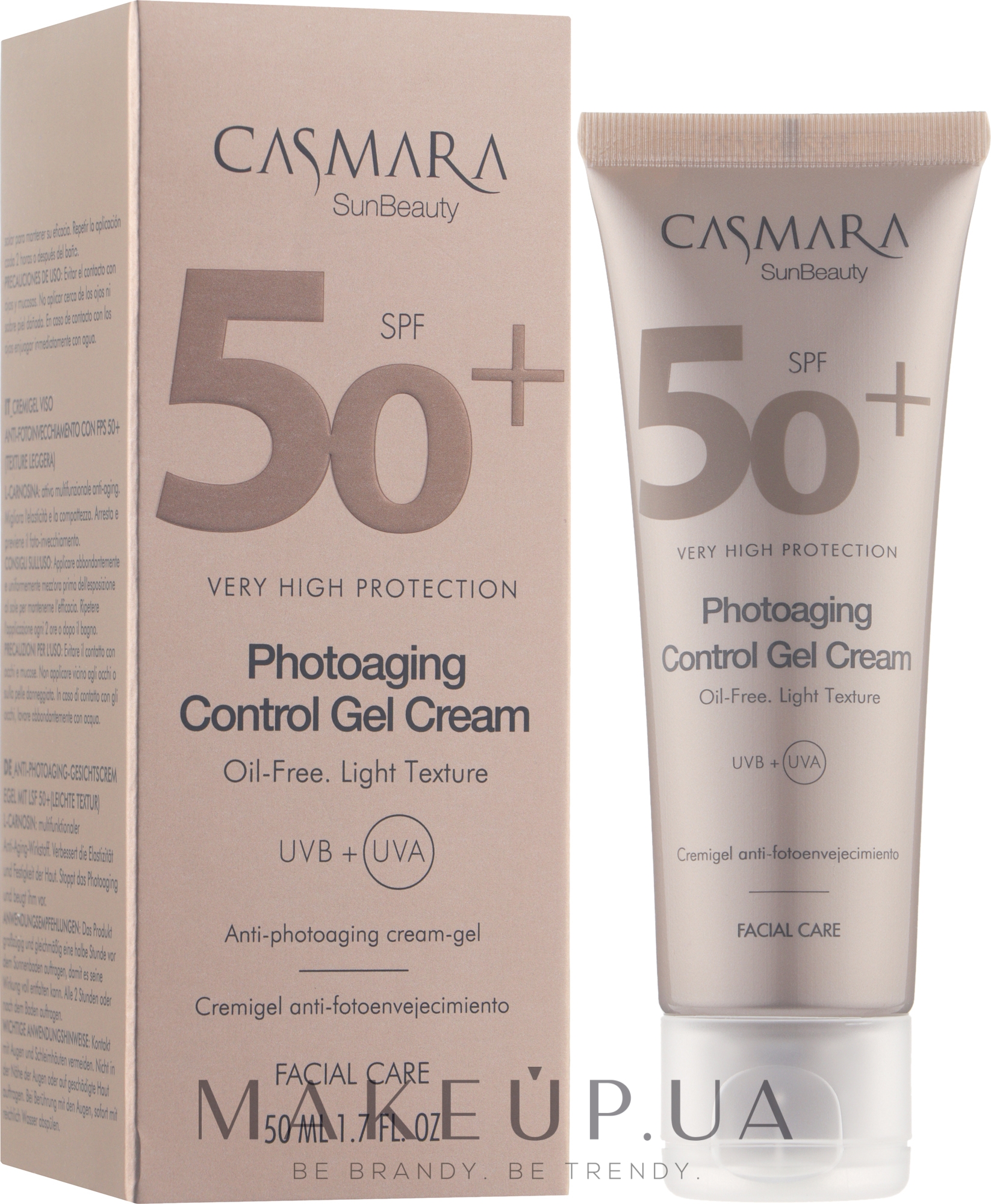 Гель-крем для обличчя "Контроль фотостаріння" - Casmara Photo-Aging Control Gel Cream SPF50 — фото 50ml