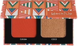 Палетка для макияжа - Black Up Duo Blush And Highlighter Palette — фото N1