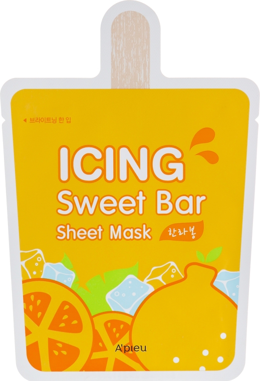 Тканевая маска с экстрактом мандарина - A'pieu Icing Sweet Bar Sheet Mask Hanrabong — фото N1