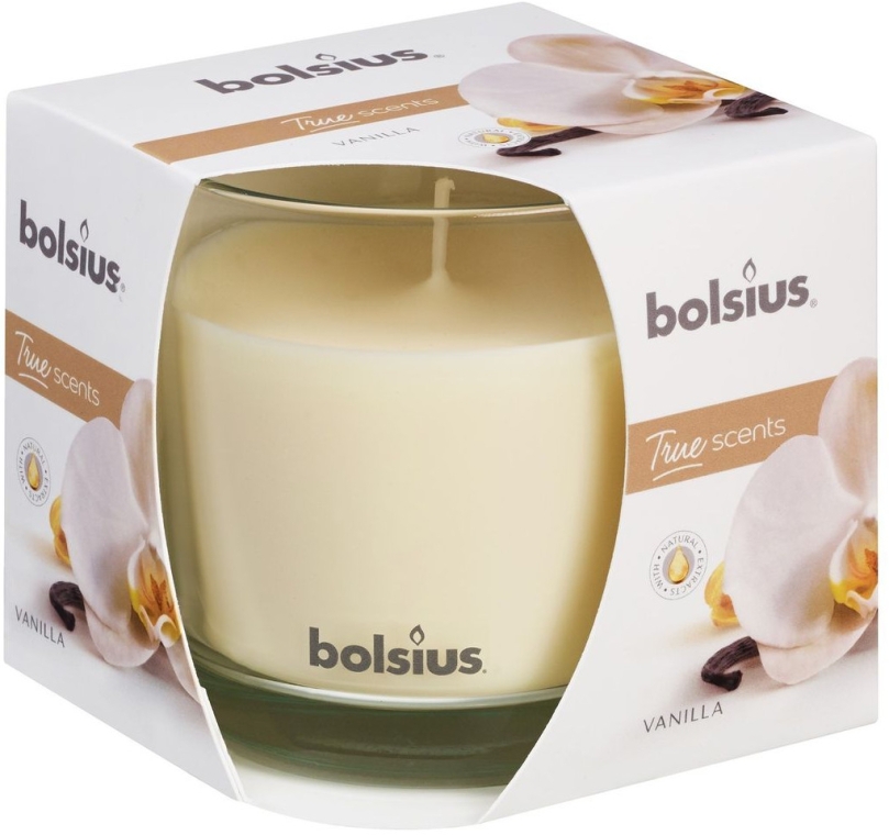 Ароматическая свеча в стакане "Ваниль", 95/95 мм - Bolsius True Scents Candle — фото N1