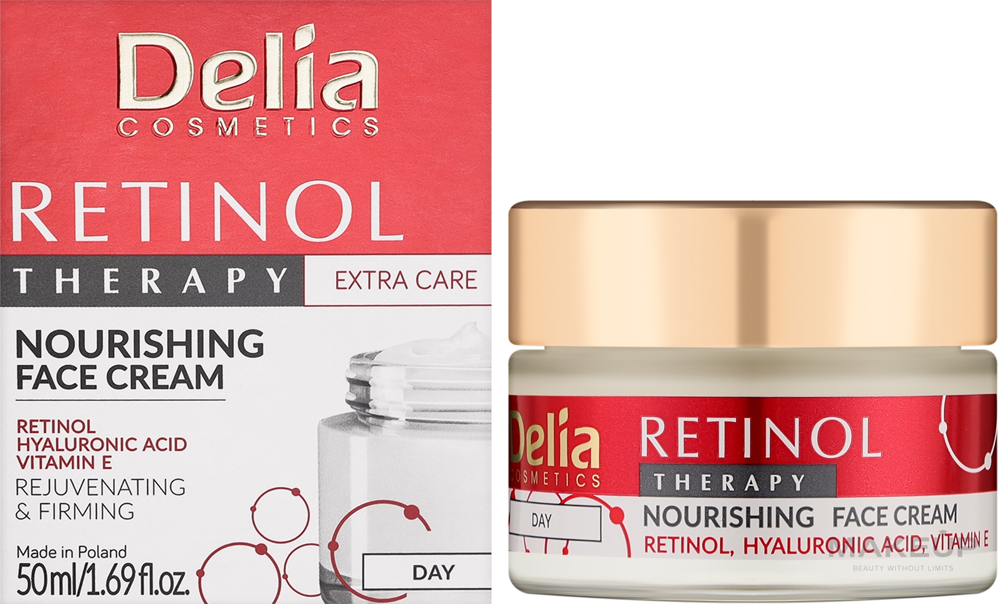 Денний крем для обличчя - Delia Retinol Therapy Nourishing Day Face Cream — фото 50ml