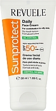 Сонцезахисний крем для обличчя "Контроль жирності" - Revuele Sunprotect Oil Control Daily Face Cream For Combination To Oily Skin SPF 50+ — фото N1