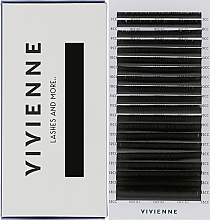 Накладные ресницы "Elite", черные, 20 линий (mix, 0,1, CC, (7-13)) - Vivienne — фото N1
