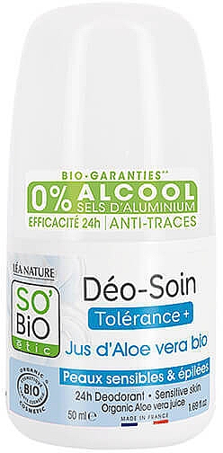 Дезодорант кульковий з алое - So’Bio Etic Aloe Vera Deodorant Roll-on
