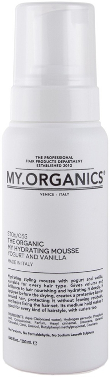 Увлажняющий мусс для укладки - My.Organics Hydrating Mousse Foam Strong