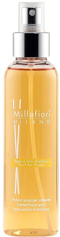 Ароматический спрей для дома "Дерево и апельсиновый цвет" - Millefiori Milano Natural Wood And Orange Blossoms Scented Home Spray — фото N1