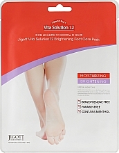 Увлажняющая маска-носочки для ног - Jigott Vita Solution 12 Brightening Foot Care Pack, 1 пара — фото N1