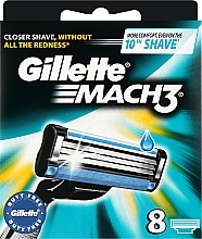 Сменные кассеты для бритья, 8 шт., картон - Gillette Mach3 — фото N1