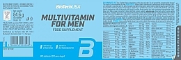 Комплекс витаминов для мужчин - Biotech Multivitamin for Men — фото N2