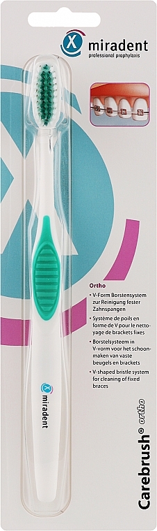 Зубна щітка для брекетів, м'яка - Miradent Carebrush Ortho — фото N1