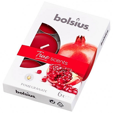 Чайные свечи "Гранат" - Bolsius Scented Tea Light Candles True Scents Pomegranate — фото N1