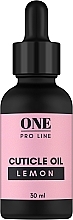 Олія для кутикули з піпеткою - One Pro Line Cuticle Oil Lemon — фото N1