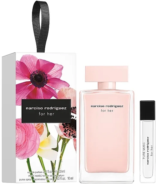 Narciso Rodriguez For Her - Набір (edp/100ml + edp/10ml) — фото N1