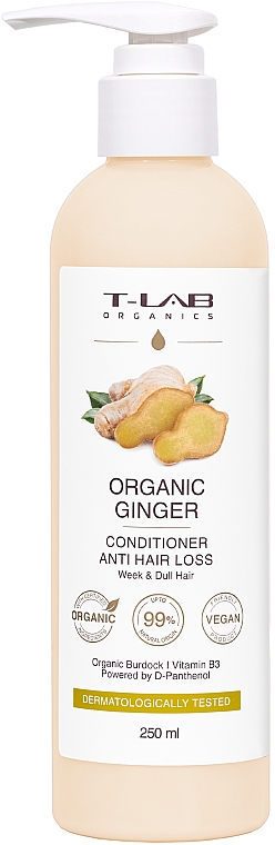 Кондиционер для ослабленных и тусклых волос - T-LAB Professional Organics Organic Ginger Conditioner