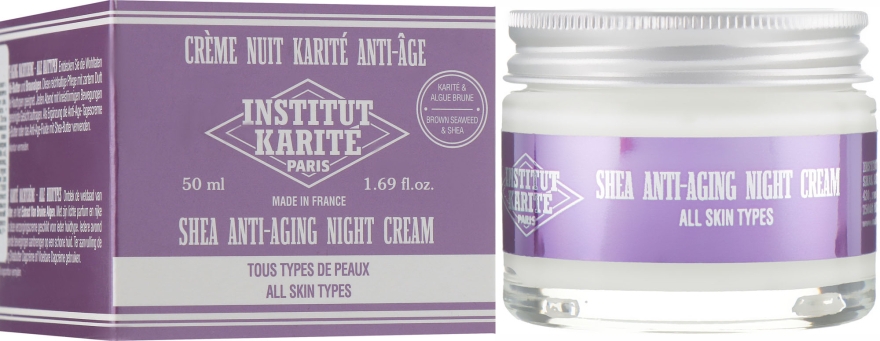 Крем для обличчя нічний - Institut Karite Shea Anti Aging Night Cream Cotton Cloud — фото N1
