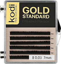 УЦЕНКА! Накладные ресницы Gold Standart B 0.03 (6 рядов: 7 мм) - Kodi Professional * — фото N1