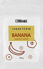 Духи, Парфюмерия, косметика Сахарный скраб для рук и тела «Банан» - Courage Banana Hands & Body Sugar Scrub (дой-пак)