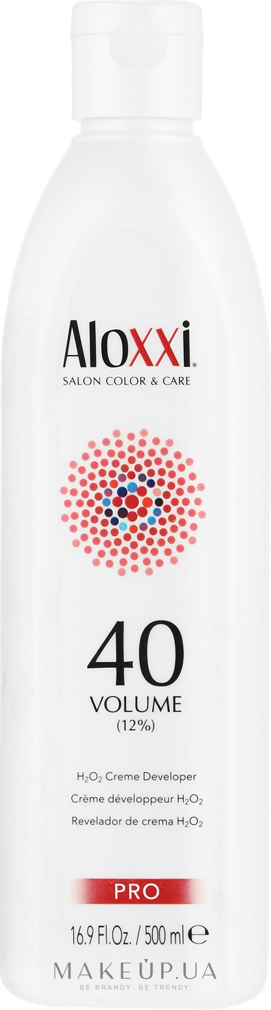 Крем-окислювач для волосся, 12% - Aloxxi 40Volume Creme Developer — фото 500ml