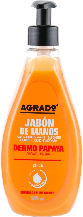 Жидкое мыло для рук с папайя - Agrado Hand Soap — фото N1