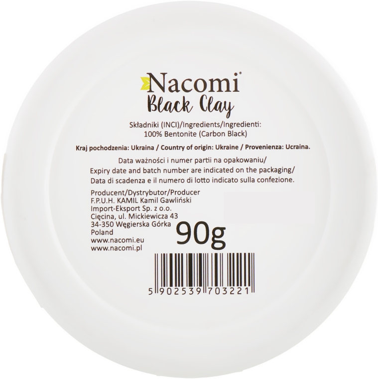 Глиняная маска для лица "Черная глина" - Nacomi Yay! Black Clay Detox Face Mask — фото N2