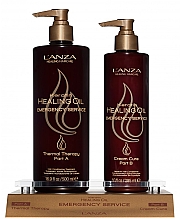 Духи, Парфюмерия, косметика Набор - L'anza Keratin Healing Oil Emergency Service Backbar Kit (term/ther/500ml + hair/cr/300ml)