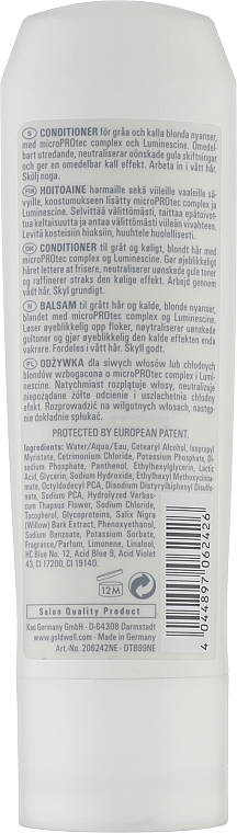 Кондиціонер для світлого й сивого волосся - Goldwell Dualsenses Silver Conditioner — фото N2