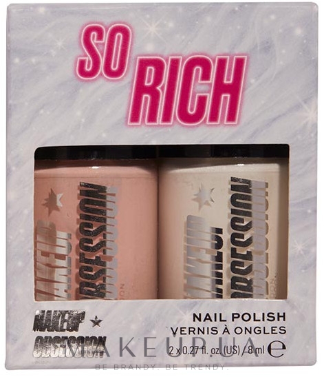 Набор лаков - Makeup Obsession Nail Duo Gift Set (nail/polish/2x8ml) — фото So Rich