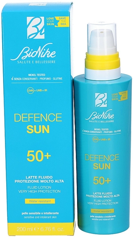 Сонцезахисний флюїд-лосьйон для тіла - BioNike Defence Sun SPF50+ Fluid Lotion Water Resistant — фото N2