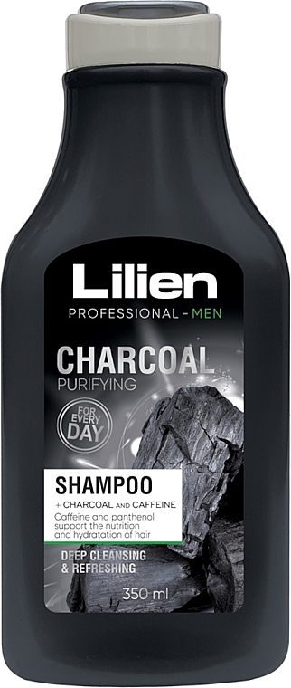 Чоловічий шампунь з чорним вугіллям - Lilien For Men Charcoal Purifying Shampoo  — фото N1