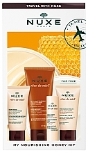 Духи, Парфюмерия, косметика Набор - Nuxe Reve de Miel My Nourishing Honey Kit (f/balm/30ml + cl/gel/100ml + lip/stick/4g + h/cr/30ml)