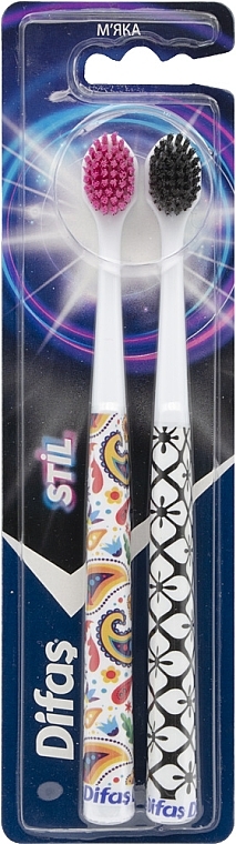 Набір зубних щіток "Soft", турецький огірок + квіточка - Difas Stil  — фото N1