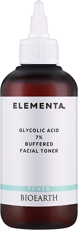 Тоник для лица с гликолевой кислотой - Bioearth Elementa Glycolic Acid 7% Buffered Facial Toner
