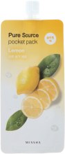 Нічна маска з екстрактом лимона - Missha Pure Source Pocket Pack Lemon — фото N1