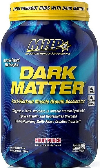 Посттренувальний акселератор росту м'язів, фруктовий пунш - MHP Dark Matter Fruit Punch — фото N1