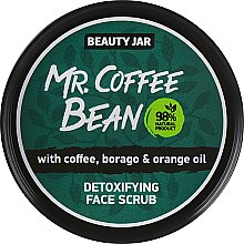 Парфумерія, косметика Детокс скраб для обличчя "Mr. Coffee Bean" - Beauty Jar Detoxifying Face Scrub