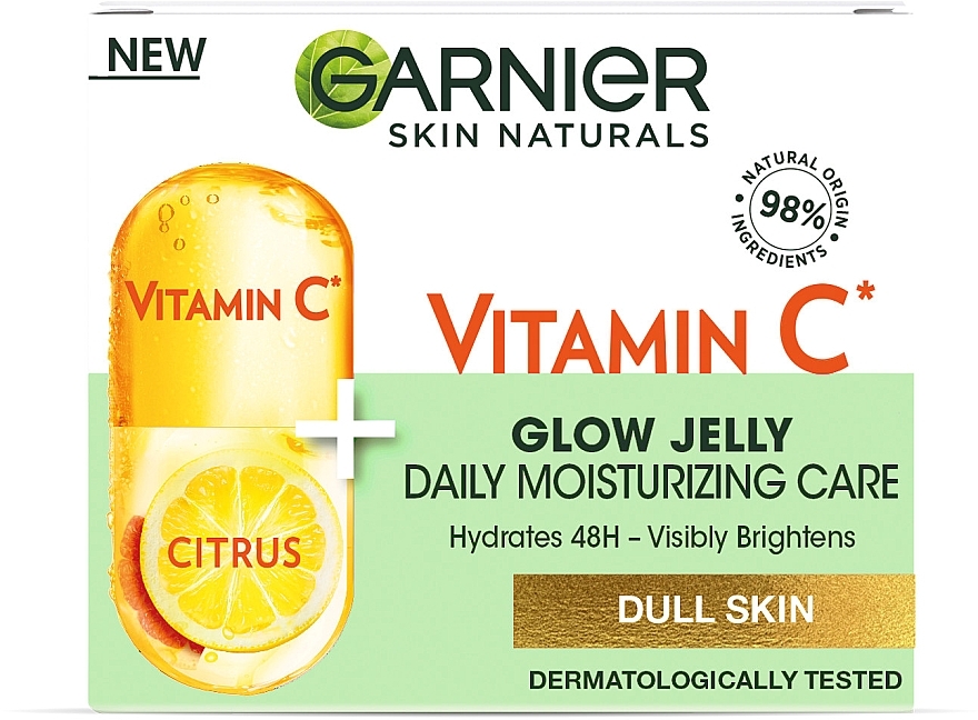 Зволожувальний гель з вітаміном С для тьмяної шкіри обличчя з ефектом сяяння та вирівнювання тону - Garnier Naturals Vitamin C Cleansing Gel — фото N2