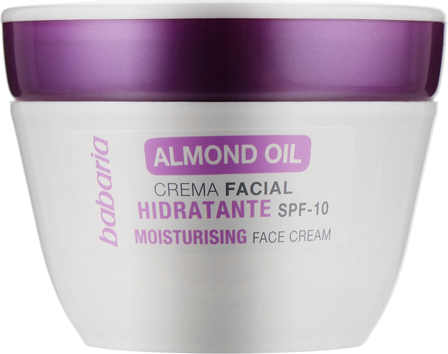 Увлажняющий крем с миндальным маслом - Babaria Almond Oil Moisturising Facial Cream Spf 10
