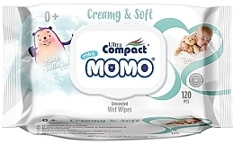 Духи, Парфюмерия, косметика Влажные салфетки для детей, 120 шт. - Ultra Compact Mini Momo Creamy & Soft