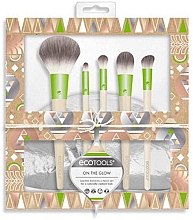 Парфумерія, косметика Набір, 6 продуктів - EcoTools Holiday Vibes Brush Set (brush/5pcs + pouch)