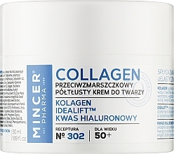 Парфумерія, косметика Крем для обличчя проти зморшок 50+ №302 - Mincer Pharma Collagen