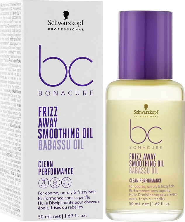 УЦІНКА Олія для волосся - Schwarzkopf Professional Bonacure Frizz Away Smoothing Oil * — фото N2