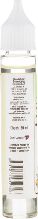 Масло для лица и тела "Конопля" - Bione Cosmetics Cannabis Face and Body Oil — фото N2